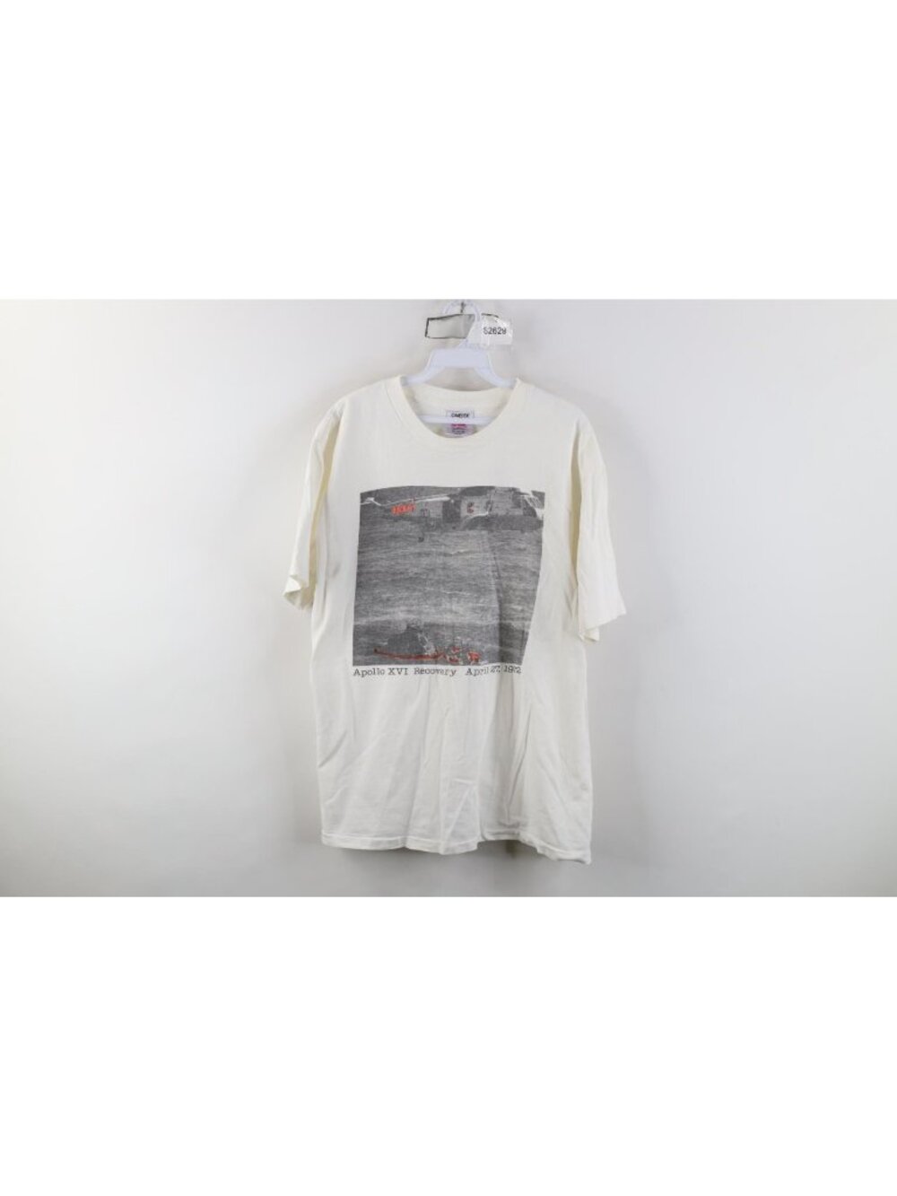 Vintage 90s Mens XL Apollo XVI Recovery Moon Space Rocket Astronaut T-Shirt
